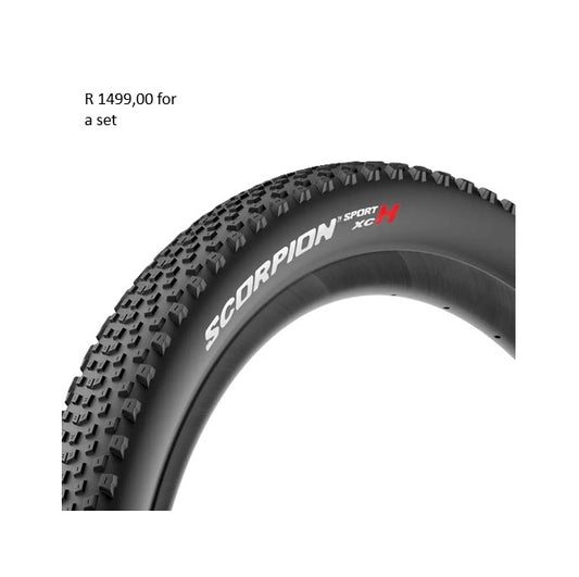 PIRELLI SCORPION SPORT XC HARD TER 29x2.4 PrW 60TPI TLR TYRE x 2 (priced as a set)